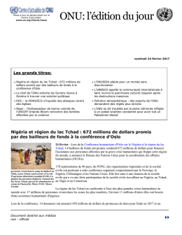 ONU: l`édition dujour