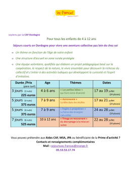 infos francas vacances 2017 - Saint