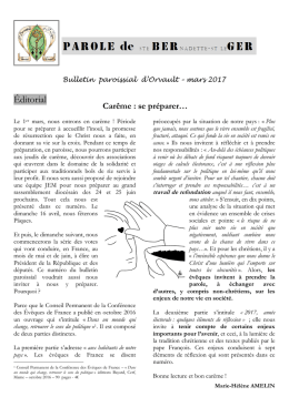 N`ayez pas peur - Paroisse d`Orvault