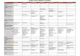 Allergènes Semaine 10