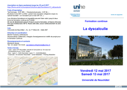 Programme - Université de Neuchâtel