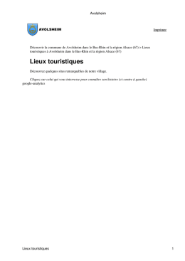 Lieux touristiques