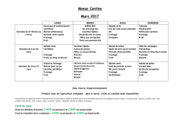 Menu MARS - Mairie d`Auriol