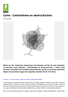 Carte : Colonialisme en destru(A)ction - Plateforme