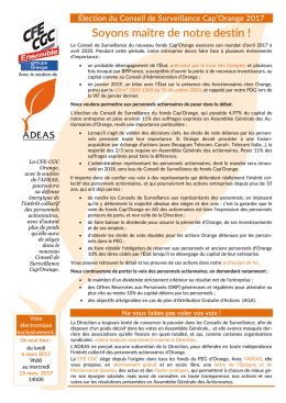 CFE-CGC Orange – Elections CapOrange 2017 – 2 mars