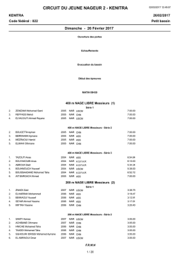 circuit du jeune nageur 2 - kenitra