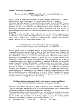 Résumés de la séance du 3 mars 2017 Le marqueur discursif KYL(LÄ)