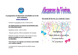 Inscription - Mairie d`Ecuisses