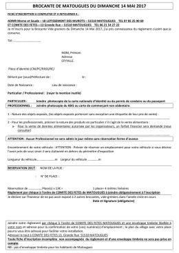 Télécharger la fiche d`inscription