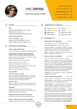 CV simple - Anne Sarthou