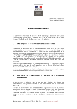 Téléchargez le communiqué - Commission Nationale de Contrôle
