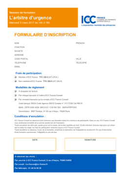 Formulaire... - ICC