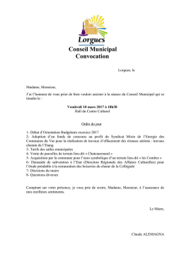 Conseil Municipal Convocation