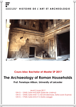 The Archaeology of Roman Households