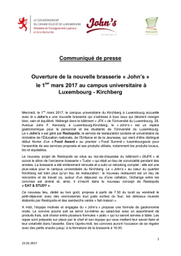 Communiqué de presse