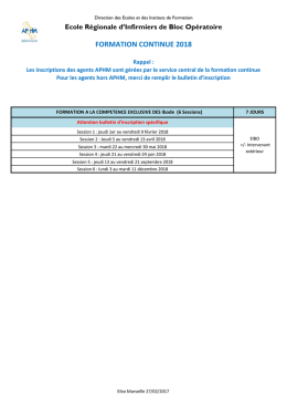 FORMATION CONTINUE 2018 - AP-HM