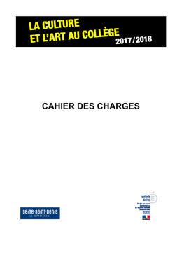 Cahier des charges CAC 2017-2018 - Seine-Saint