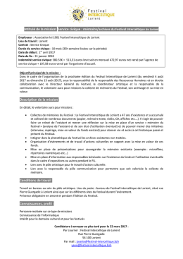 Intitul&eacute; de la mission Service civique