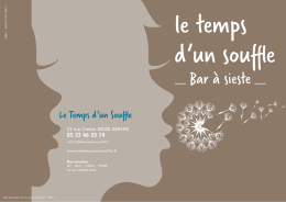 Notre brochure - Le Temps d`un