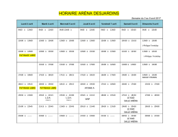 HORAIRE ARÉNA DESJARDINS