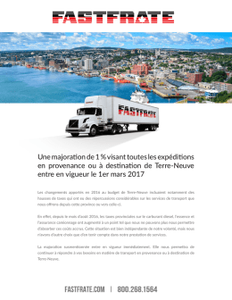 Suppl&eacute;ment de Terre-Neuve