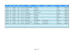 N° JRS DATE HRES CAT HOME VISITEUR ARBITRE 1 ARBITRE 2