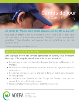 Camps de jour