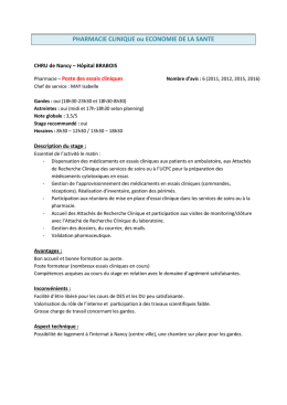 Synthèse évaluation des postes
