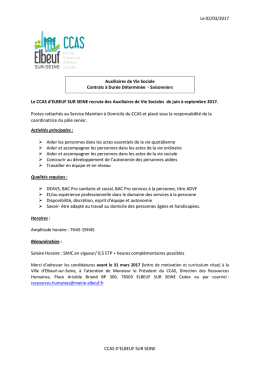3. Auxiliaires de vie sociale (CDD)