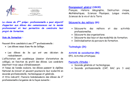 Plaquette 3&egrave;me Pr&eacute;paPro - Les &eacute;co