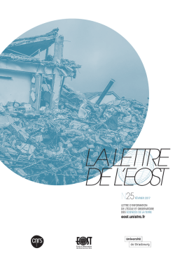 Lettre de l`EOST n&deg;25 - Universit&eacute; de Strasbourg