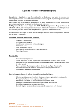 Fiche de Poste Agent de sensibilisation-Collecte