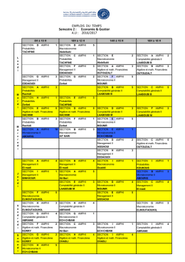 S2 EMPLOIS DU TEMPS ECONOMIE ET GESTION - fsjes