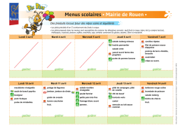 Menu des centres de loisirs