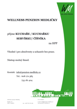 WELLNESS PENZION MEDLIČKY