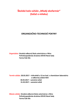 Organizačno-technické pokyny