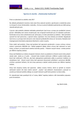 Správa k sanácii stropnej a strešnej konštrukcie