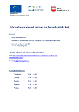 Informačno-poradenské centrum pre Banskobystrický kraj