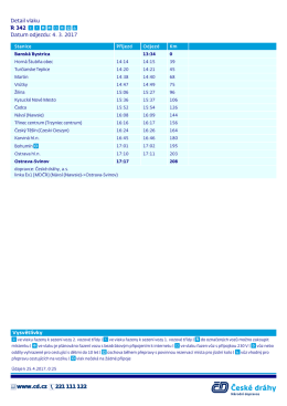 Detail vlaku R 342 Datum odjezdu