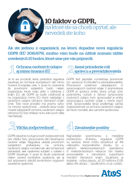 10 faktov o GDPR