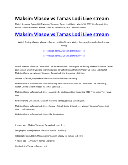 Maksim Vlasov vs Tamas Lodi Live stream Maksim Vlasov vs Tamas