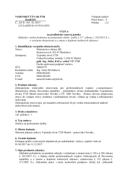 Zabezpečenie zmluvného stravovania pre PrV a zam