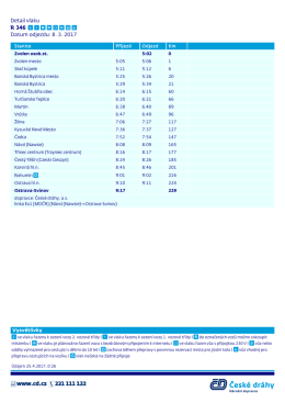 Detail vlaku R 346 Datum odjezdu