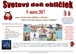 Ochorenia obličiek a obezita &ndash; zdrav&yacute; životn&yacute; &scaron;t&yacute;l pre