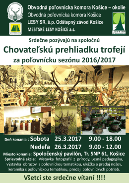 plagat_CHPT2017_KE - Slovenská poľovnícka komora