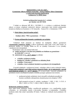 Spojen&aacute; &scaron;kola s vyuč - Szenczi Moln&aacute;r Albert Gimn&aacute;zium