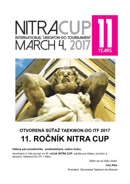 11. ročn&iacute;k nitra cup - Taekwon
