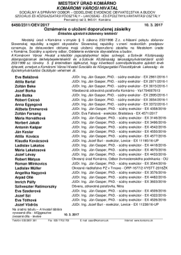 Oznámenie o uložení doporučenej zásielky
