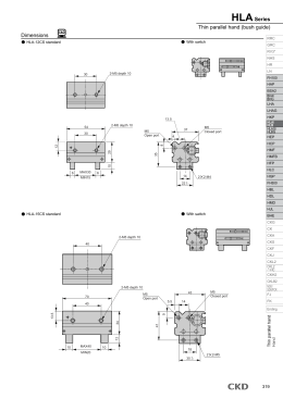Dimensions HLASeries Thin parallel hand (bush guide)