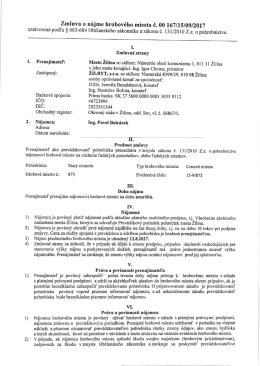 Zmlava o n{jme hrobov6ho miesta t. 00 167/l5t09t}0l7